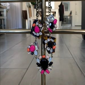 J. Crew tortoise shell and gem necklace